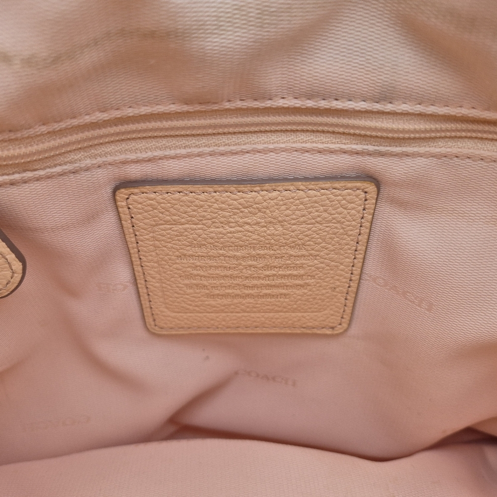 COACH EDIE PEBBLED LEATHER STAGECOACH EMBOSSED SHOULDER BAG - Picture 12 of 16